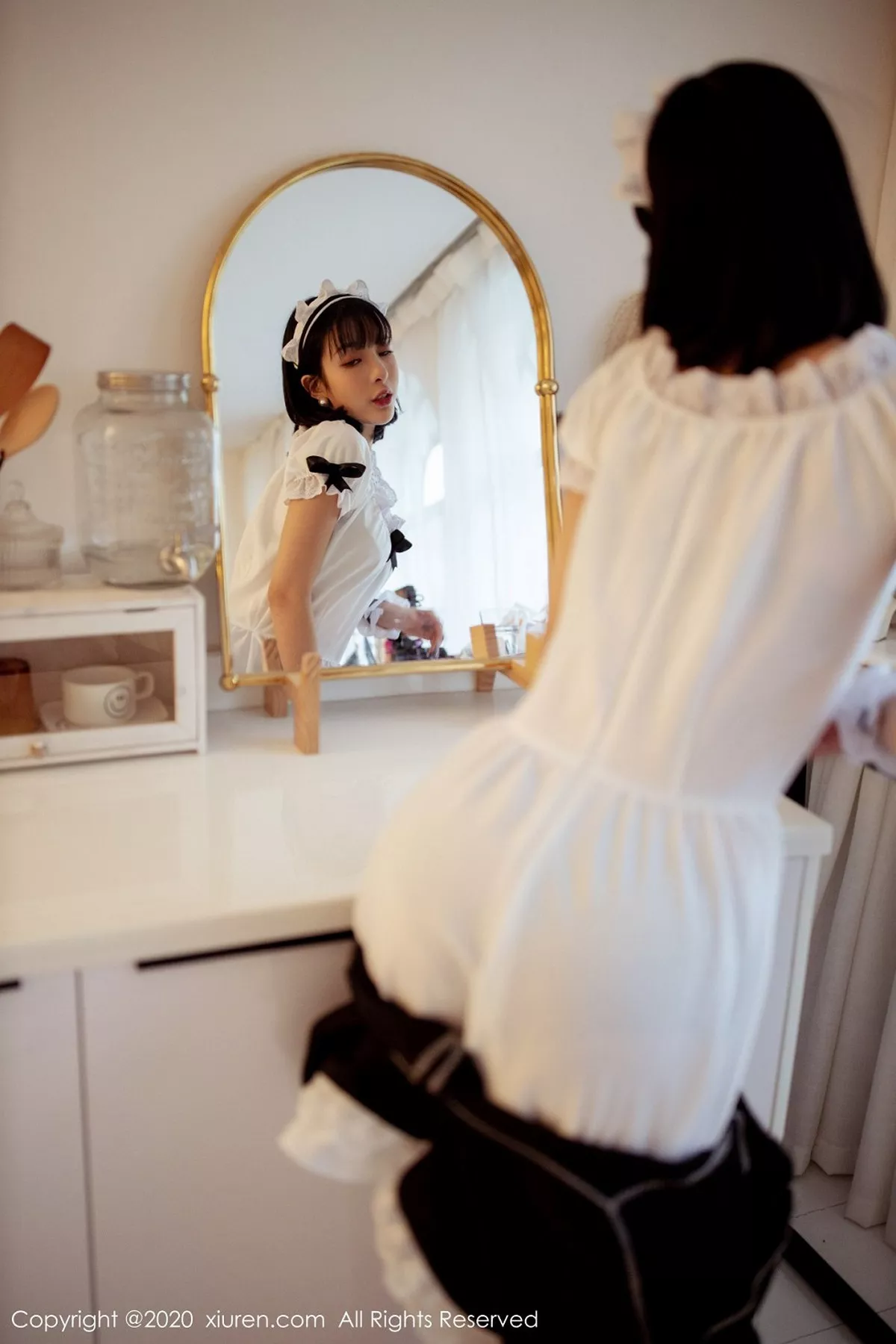 秀人集.com_[XiuRen秀人网]No.2008_嫩模陈小喵私房情趣女仆装半脱蕾丝内裤秀翘臀极致诱惑写真64P