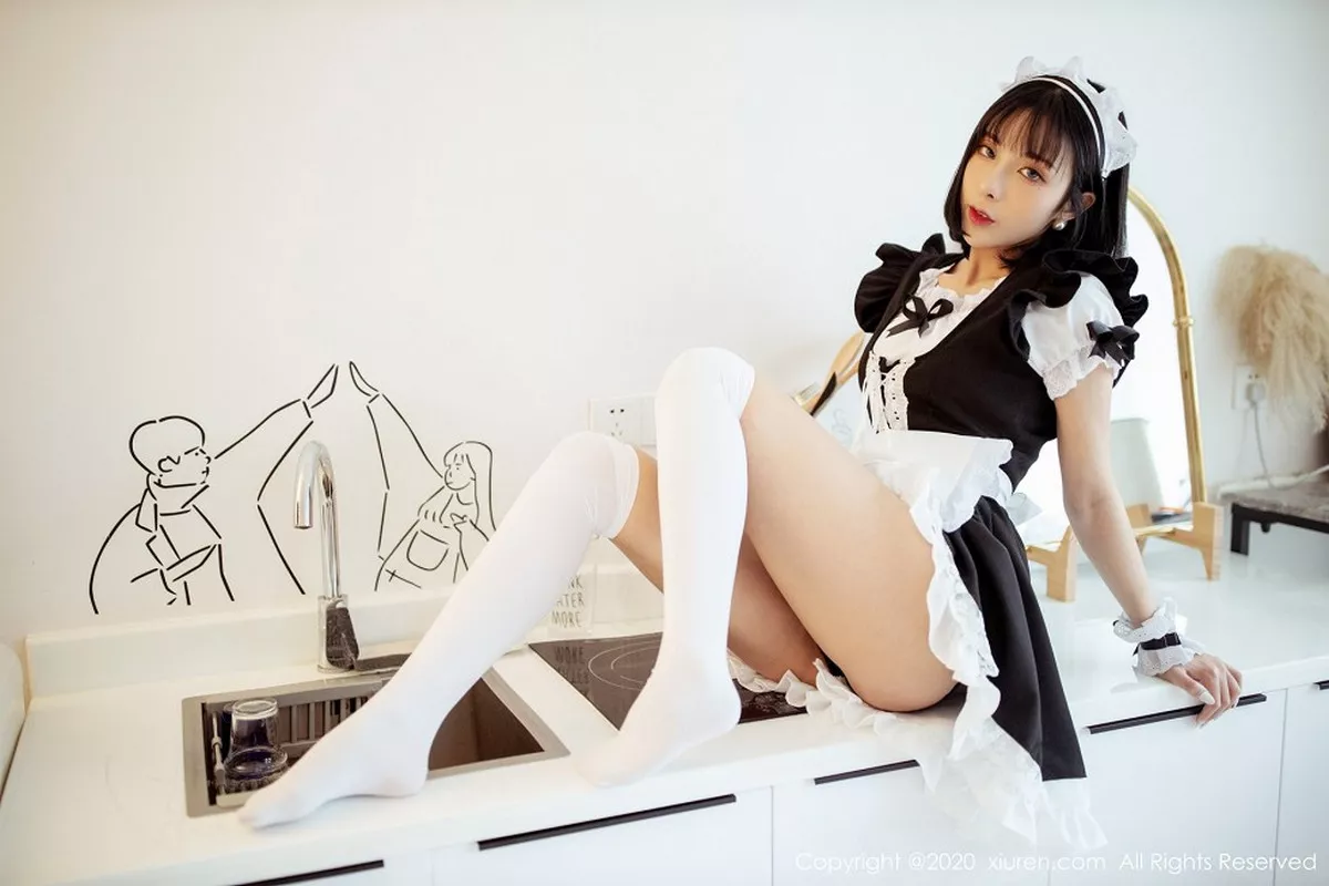 秀人集.com_[XiuRen秀人网]No.2008_嫩模陈小喵私房情趣女仆装半脱蕾丝内裤秀翘臀极致诱惑写真64P