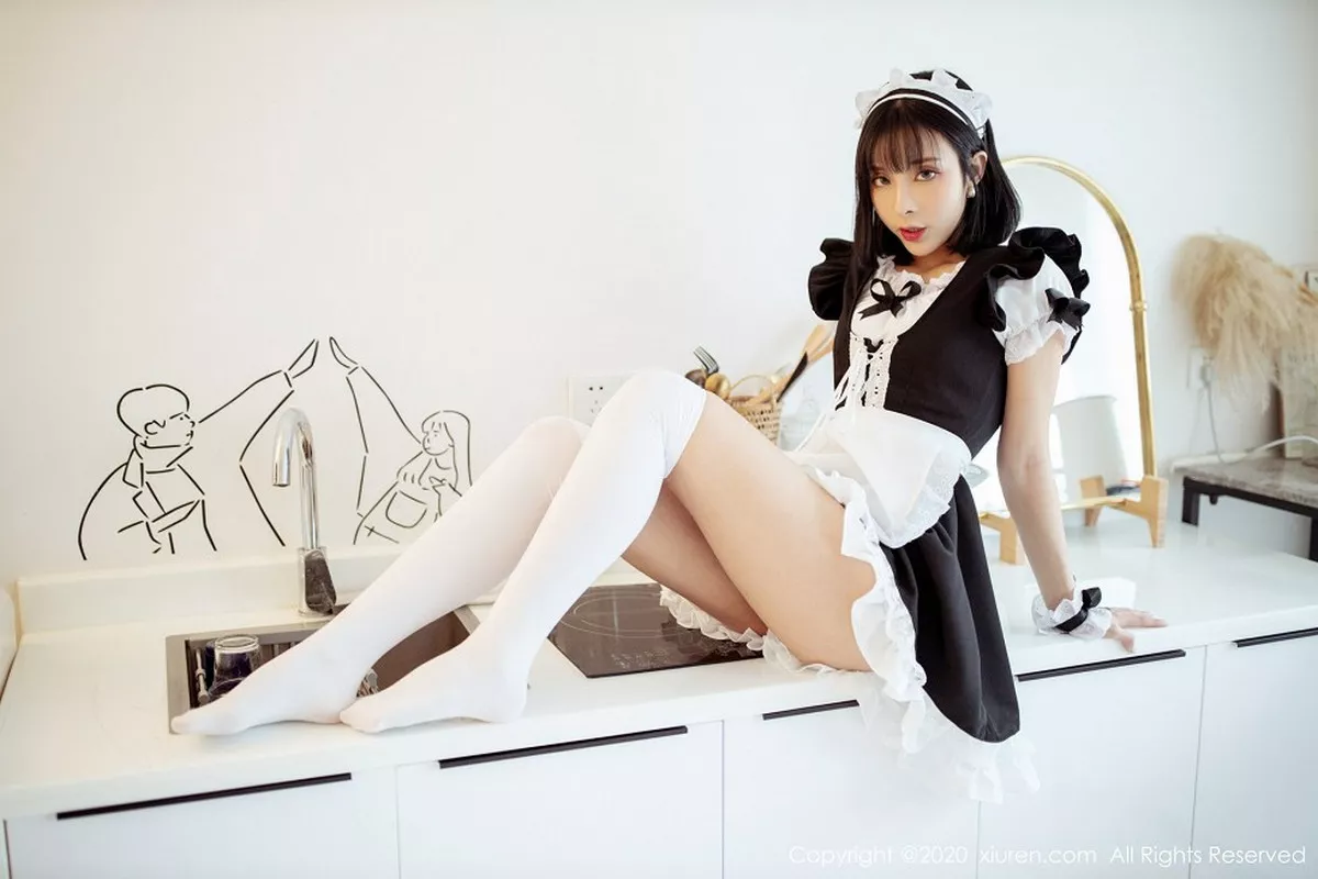 秀人集.com_[XiuRen秀人网]No.2008_嫩模陈小喵私房情趣女仆装半脱蕾丝内裤秀翘臀极致诱惑写真64P