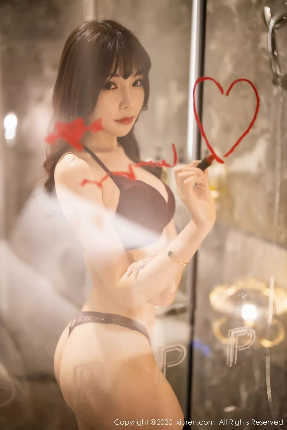 秀人集.com_[XiuRen秀人网]No.2019_女神芝芝Booty私房浴室里性感红色内衣配超薄黑丝诱惑写真71P