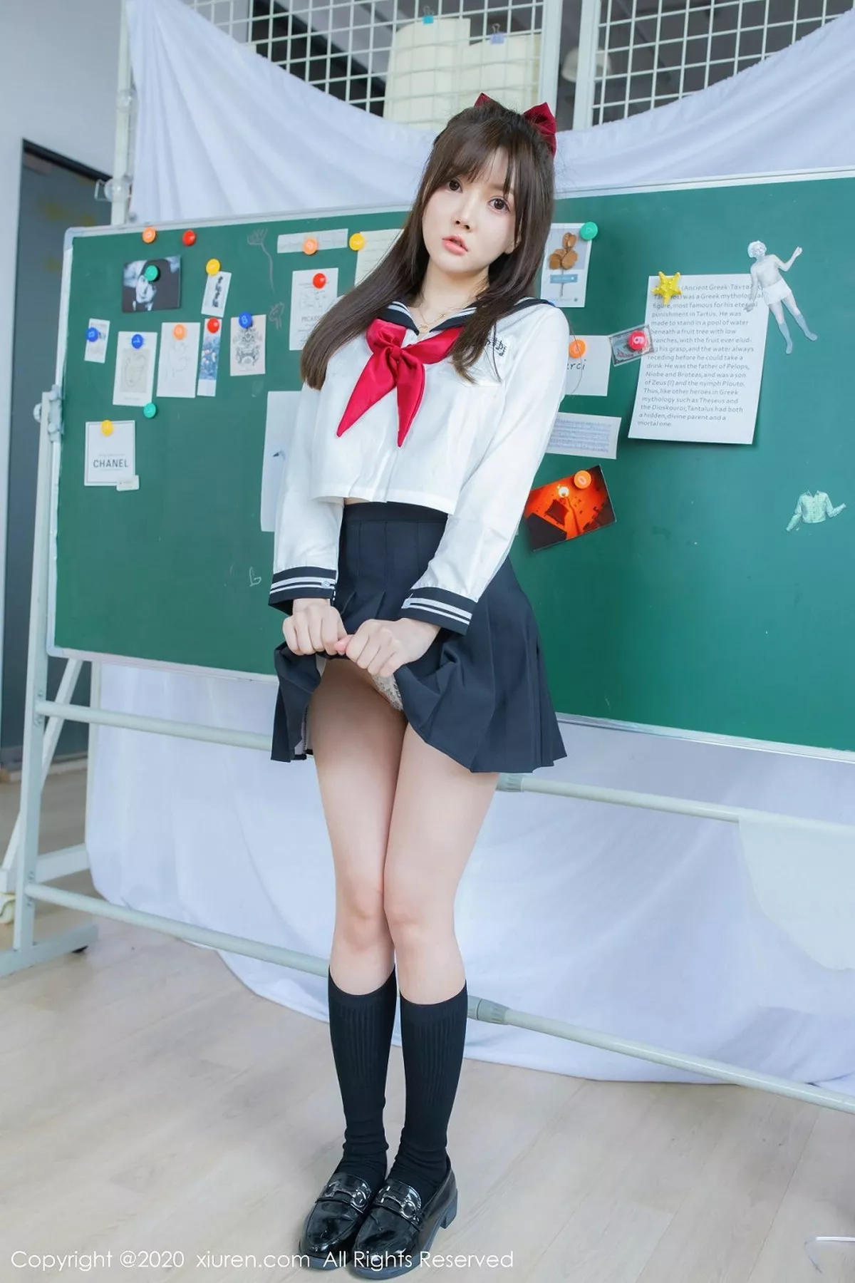 秀人集.com_[XiuRen秀人网]No.2193_嫩模糯美子Mini性感学生服主题真空露傲人豪乳极致诱惑写真50P