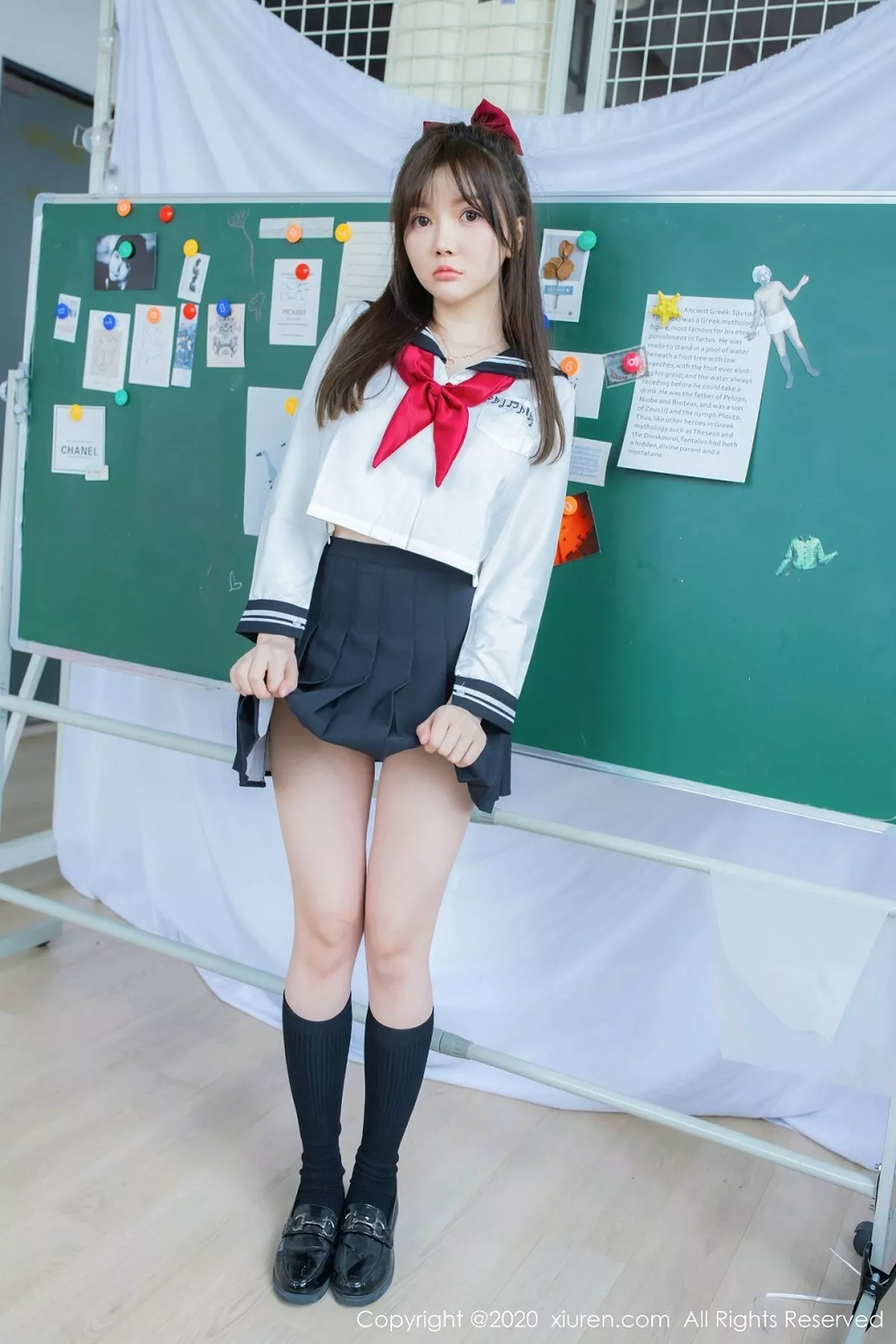 秀人集.com_[XiuRen秀人网]No.2193_嫩模糯美子Mini性感学生服主题真空露傲人豪乳极致诱惑写真50P