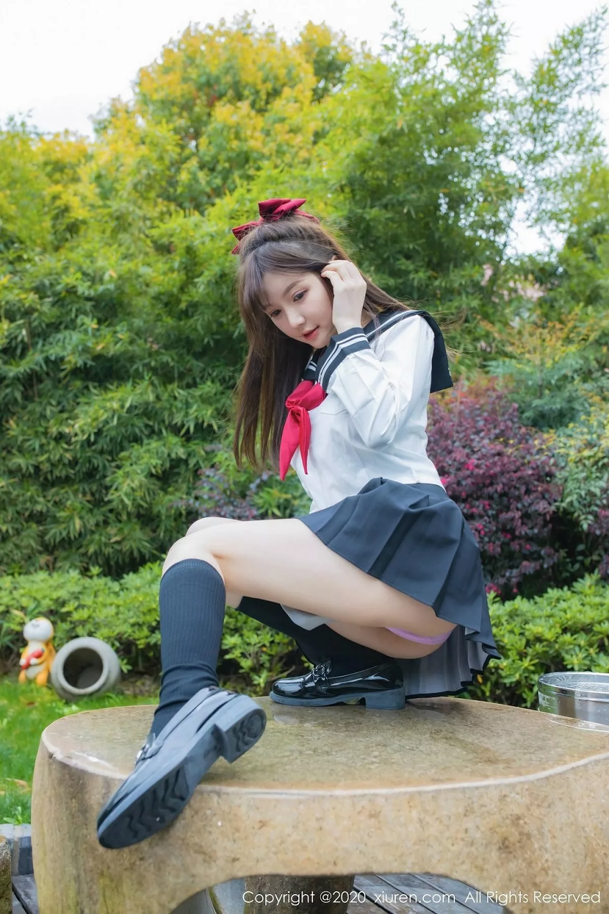 秀人集.com_[XiuRen秀人网]No.2193_嫩模糯美子Mini性感学生服主题真空露傲人豪乳极致诱惑写真50P