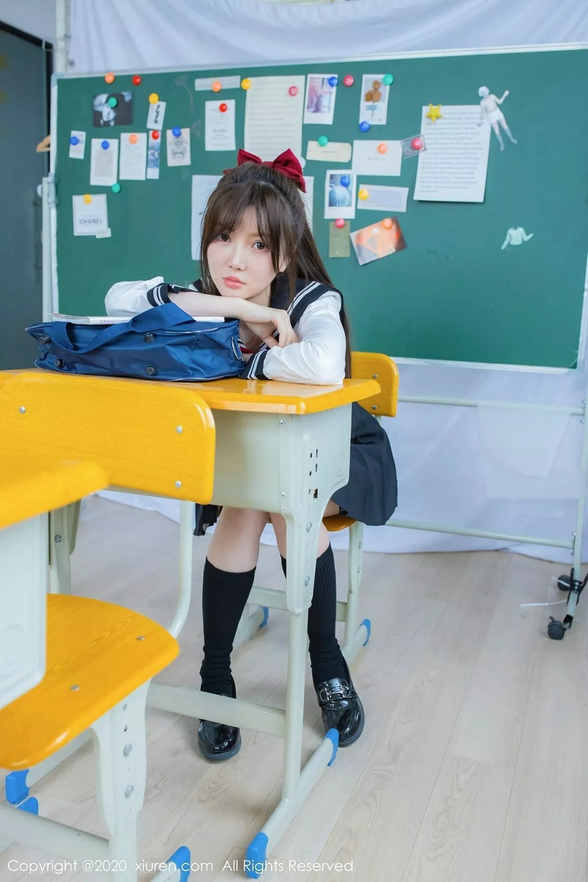 秀人集.com_[XiuRen秀人网]No.2193_嫩模糯美子Mini性感学生服主题真空露傲人豪乳极致诱惑写真50P