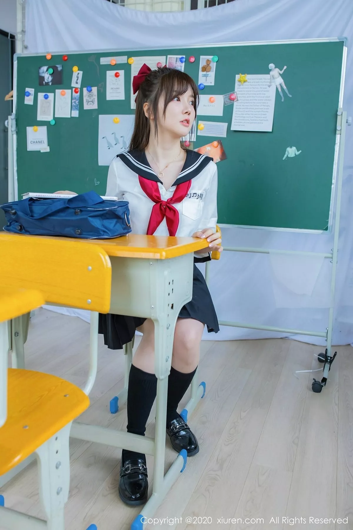 秀人集.com_[XiuRen秀人网]No.2193_嫩模糯美子Mini性感学生服主题真空露傲人豪乳极致诱惑写真50P