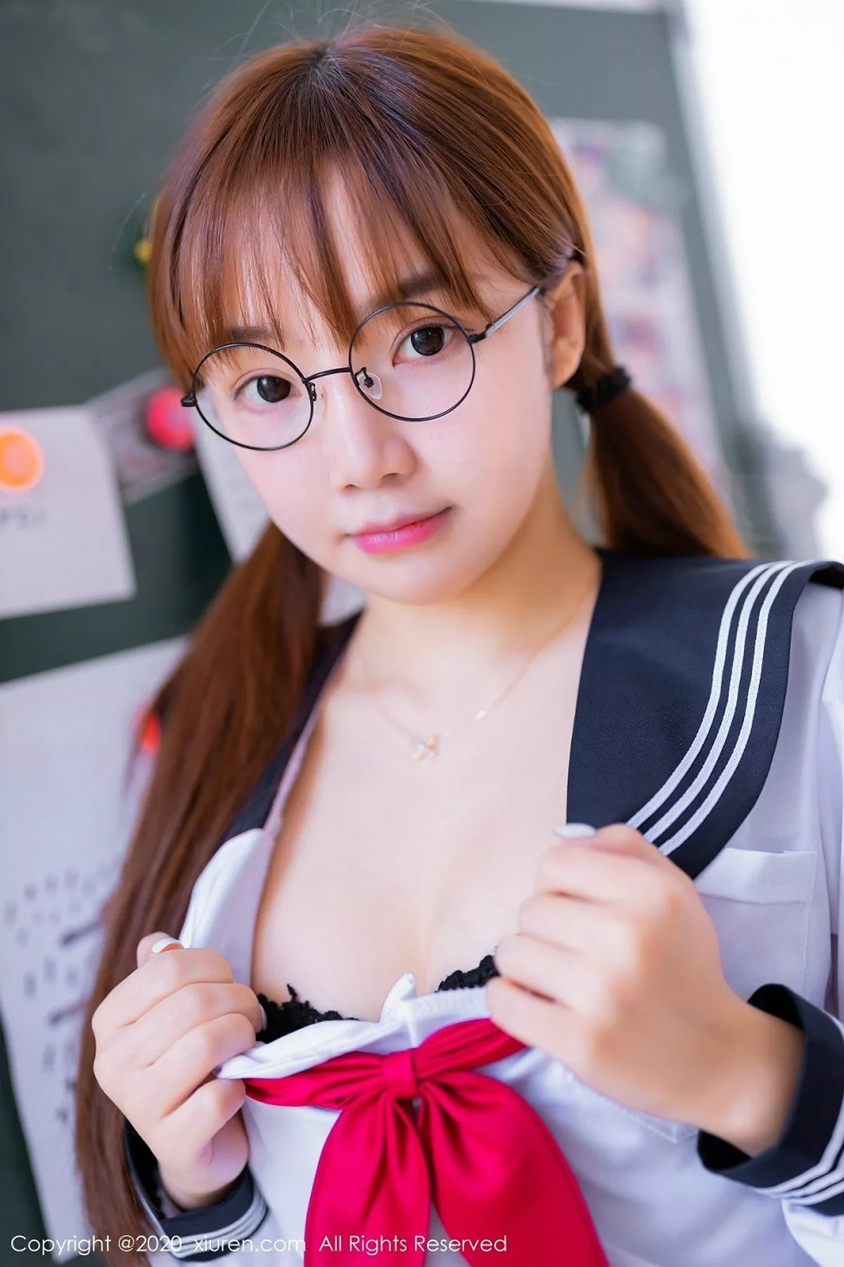 秀人集.com_[XiuRen秀人网]No.2196_嫩模团团子_una经典JK制服配黑色丁字裤秀翘臀撩人诱惑写真59P