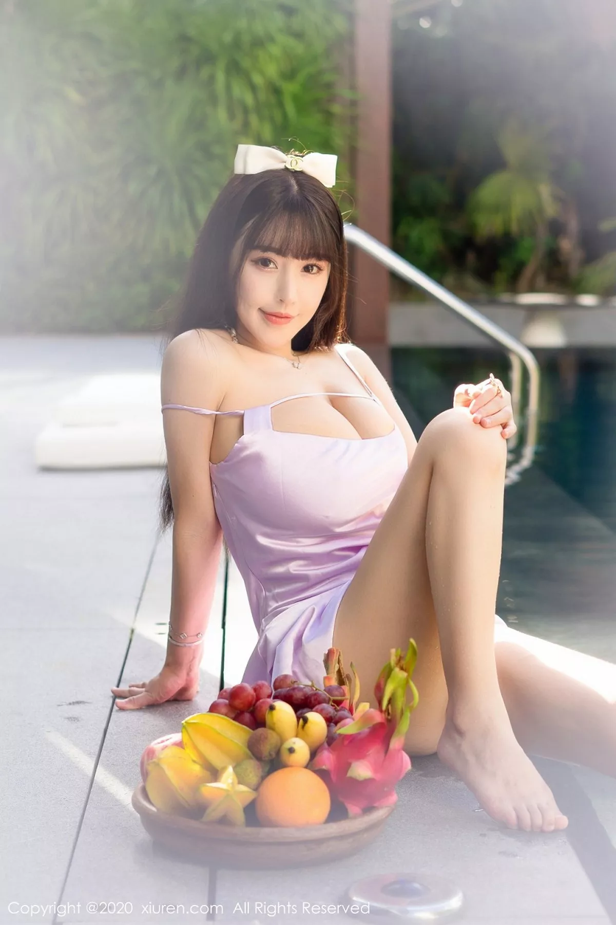 秀人集.com_[XiuRen秀人网]No.2353_女神朱可儿Flower三亚旅拍泳池紫色典雅礼裙湿身秀豪乳诱惑写真48P