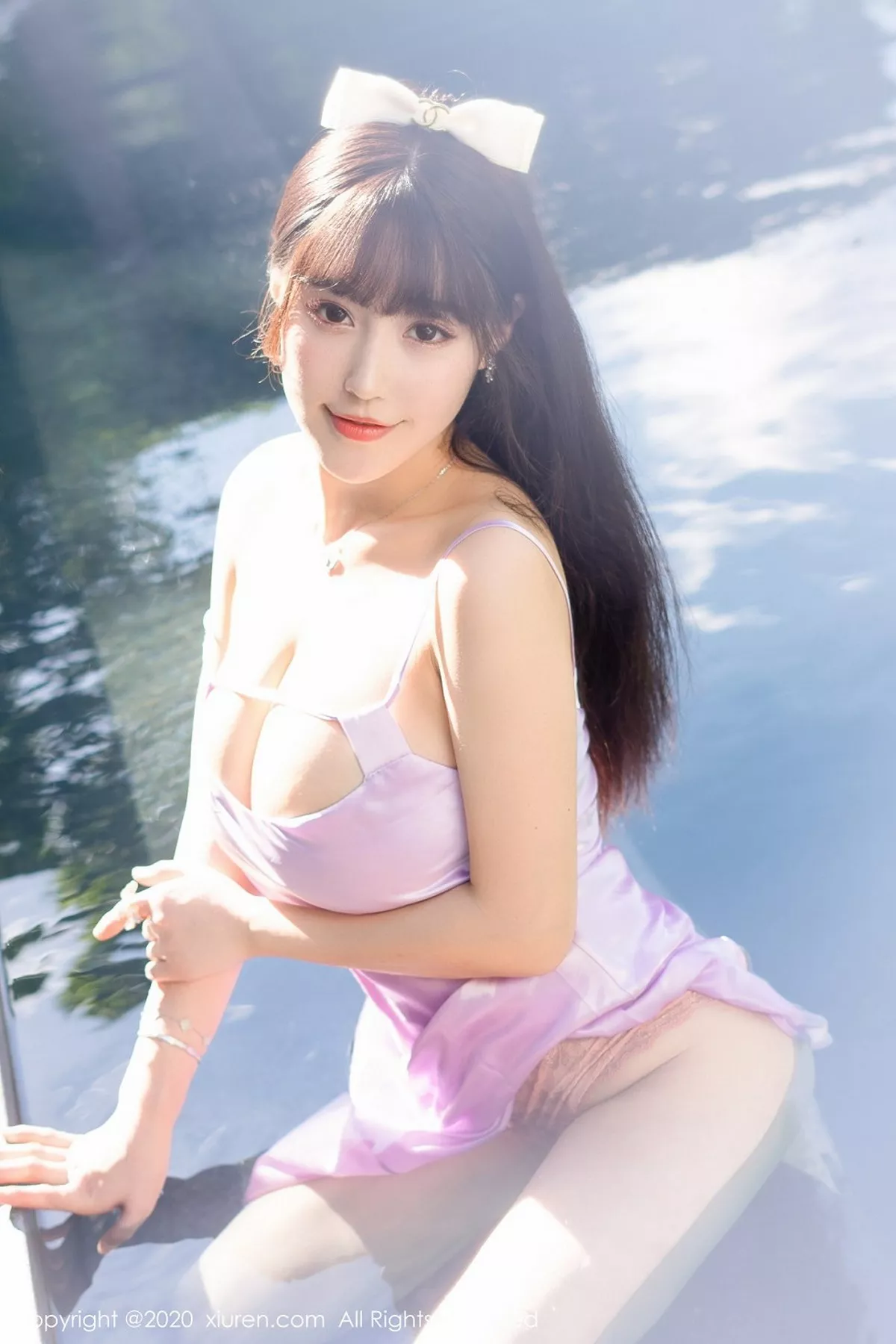 秀人集.com_[XiuRen秀人网]No.2353_女神朱可儿Flower三亚旅拍泳池紫色典雅礼裙湿身秀豪乳诱惑写真48P