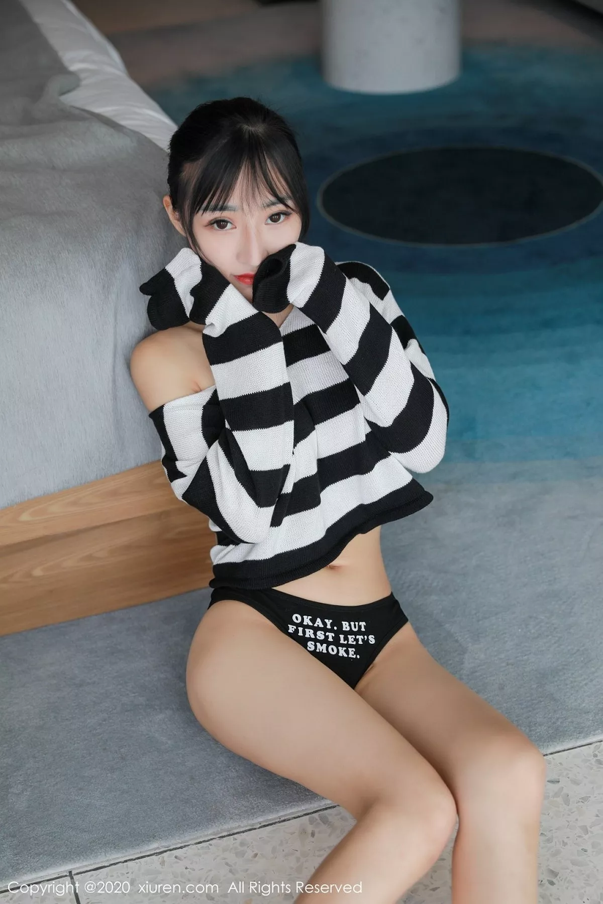 秀人集.com_[XiuRen秀人网]No.2364_嫩模姬玉露CC私房性感小T恤配热裤半脱露翘臀撩人诱惑写真38P