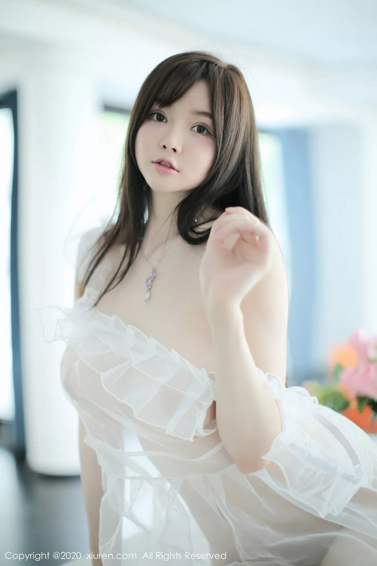 秀人集.com_[XiuRen秀人网]No.2660_女神糯美子Mini三亚旅拍白色透视薄纱秀火辣胴体极致诱惑写真38P