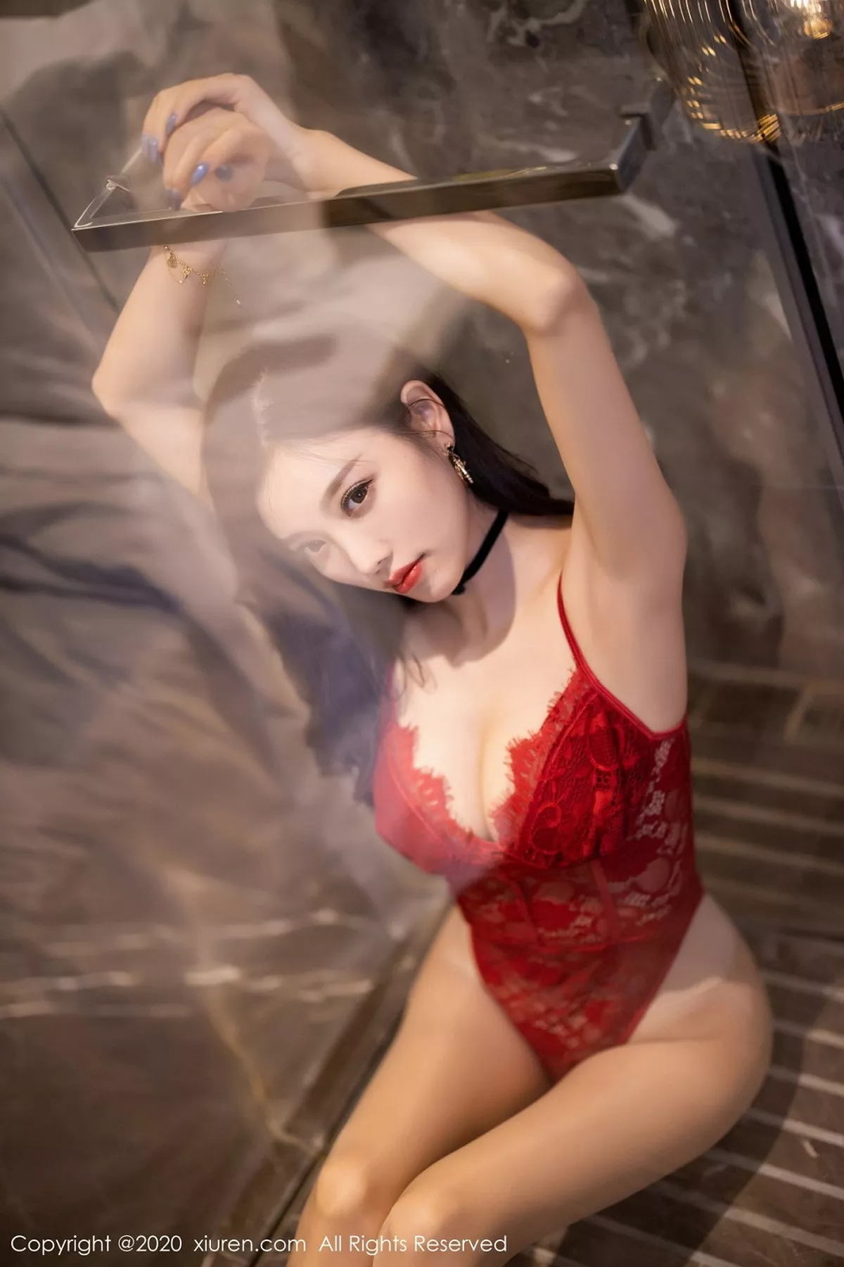 秀人集.com_[XiuRen秀人网]No.2671_女神杨晨晨sugar浴室脱飒爽西装露红色缕空内衣完美诱惑写真81P