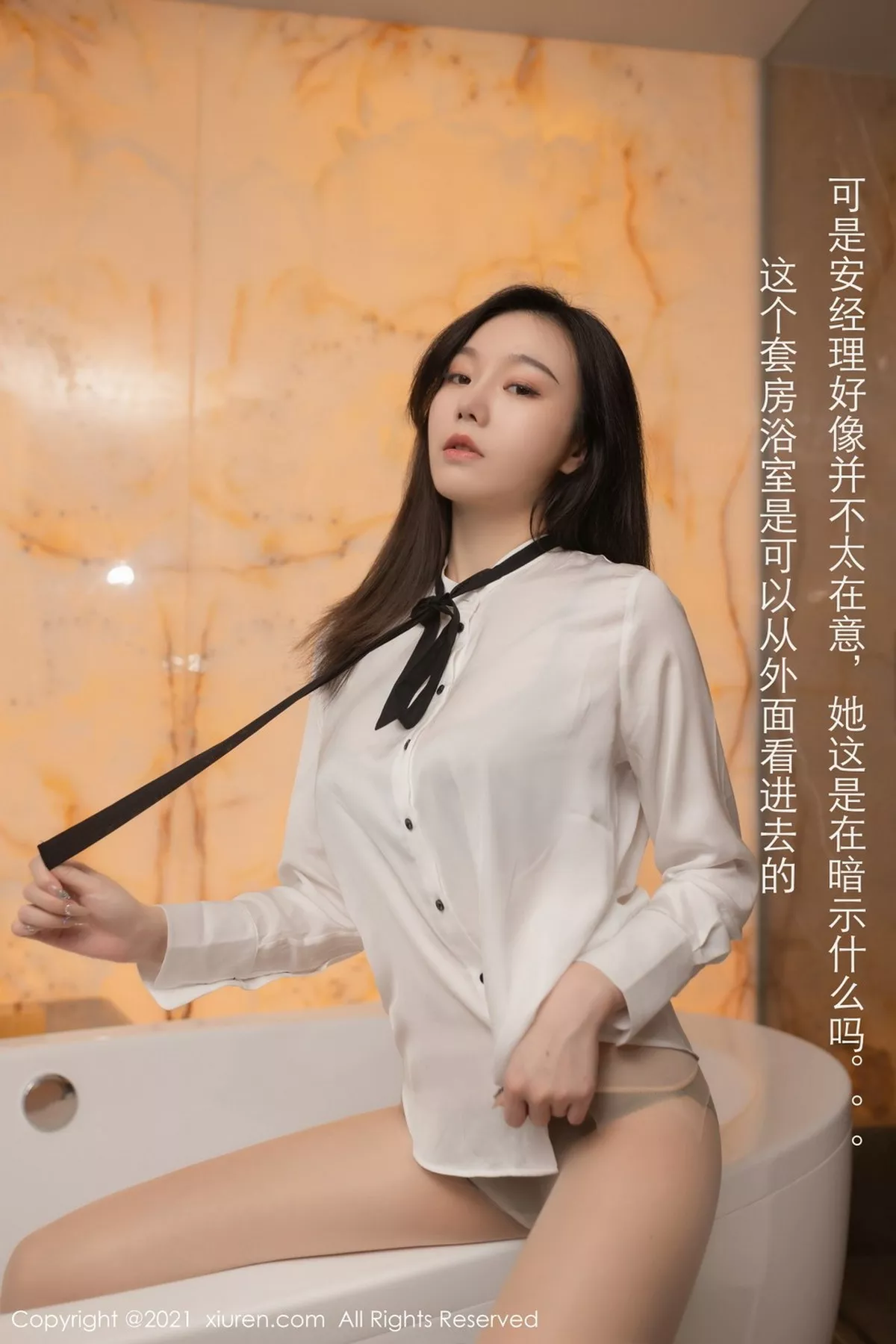 秀人集.com_[XiuRen秀人网]No.3042_嫩模安然Maleah房务经理主题脱白衬衣露蕾丝内衣诱惑写真86P