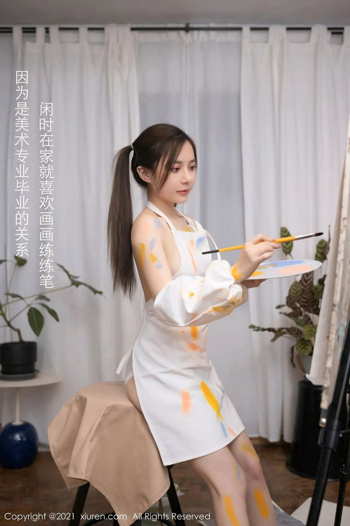 秀人集.com_[XiuRen秀人网]No.3048_嫩模鱼子酱Fish邻居小哥哥画室主题半脱露完美身材诱惑写真70P